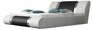 Manželská postel s úložným prostorem 180x200 CATALINA - černá / bílá