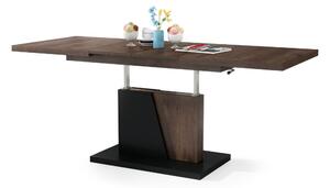 GRAND NOIR dub hnědý / černý, rozkládací, konferenční stůl, stolek