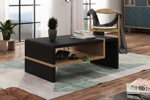 FOLK černý / zlatý dub, konferenční stolek, moderni