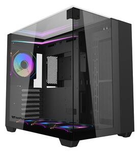 Počítačová skříň Darkflash TH285 se 4 ventilátory (černá)