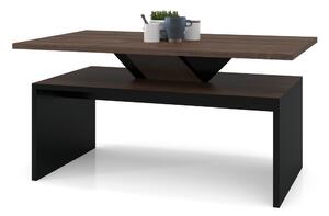 SISI hnědý dub / černý, konferenční stolek, moderní