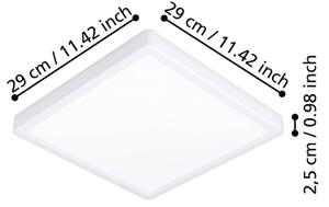 Eglo 901313 - LED Str. svítidlo FUEVA LED/13W/230V 2700/4000/6500K 29x29 cm bílá
