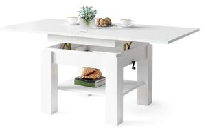 CLEO bílý, rozkládací, zvedací konferenční stůl, stolek