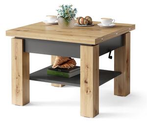 CLEO dub artisan / antracit, rozkládací, zvedací konferenční stůl, stolek
