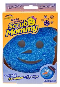 SRUB DADDY Houbička na nádobí a čistění, oboustranná houba SCRUB MOMMY - LIMITOVANÁ EDICE - Sněhulák
