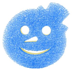 SRUB DADDY Houbička na nádobí a čistění, oboustranná houba SCRUB MOMMY - LIMITOVANÁ EDICE - Sněhulák