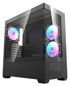 Počítačová skříň Darkflash DS900 AIR (černá) + 7 ventilátorů ARGB