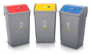 Sada 3 košů na tříděný odpad Addis Recycle, 60 l