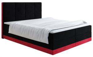 Čalouněná postel 180x200 LILLIANA 1 - černá / červená