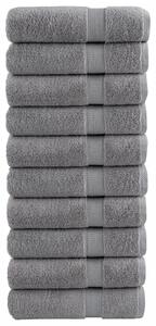 Prémiové ručníky do sprchy SOLUND 10 ks šedé 70x140 cm 600 g/m² 137310