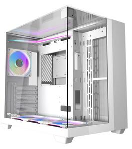 Počítačová skříň Darkflash TH285 se 4 ventilátory (bílá)