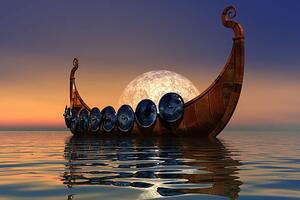 Ilustrace Viking Boat 2, CoreyFord
