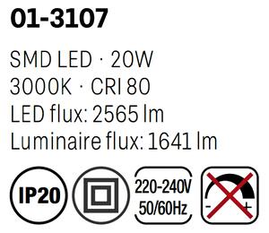 Designové závěsné světlo ATOM 01-3107/LED 20W/3000K