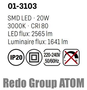 Designové LED stropní světlo ATOM 01-3103/LED 20W/3000K