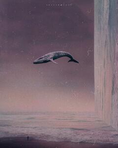 Ilustrace Flying, spacerocket art, (30 x 40 cm)