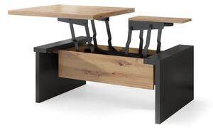 SPACE dub artisan / antracit, rozkládací konferenční stolek, výškově nastavitelný