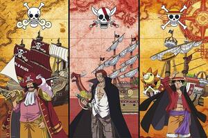 Plakát, Obraz - One Piece - Captains & Boats, (91.5 x 61 cm)