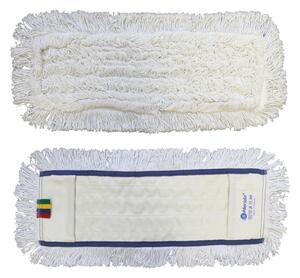 Mop s kapsami Optimum, 50 cm - bavlna, bílá