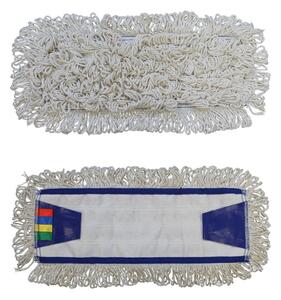 Mop se záložkami Standard, 40 cm - bavlna, bílá