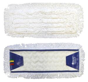 Mop se záložkami Optimum, 50 cm - bavlna, bílá