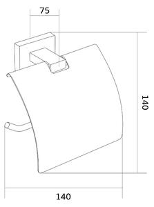 MEXEN - Arno držák na toaletní papír - černá - 7020733-70