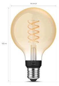 HUE White LED Filament žárovka E27 G93 7W 550lm 2100K IP20, stmívatelná