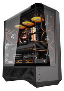 Počítačová skříň Darkflash DY460 (černá) + 4 ventilátory ARGB