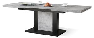 ORION beton / černý, rozkládací, zvedací konferenční stůl, stolek