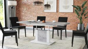 ORION beton / bílá, rozkládací, zvedací konferenční stůl, stolek