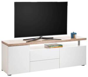 NÍZKÁ KOMODA, bílá, Sonoma dub, 160/55/38 cm Xora - TV stolky & komody pod TV