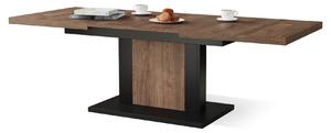 ORION hnědý dub / černý, rozkládací, zvedací konferenční stůl, stolek