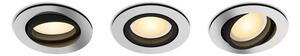 HUE WA Milliskin zápustné LED svítidlo 3xGU10 4,2W 400lm 2200-6500K 9cm kulaté IP20, hliník
