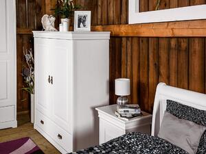 Noční stolek Toskania, bílý, masiv, borovice, TAHOMA