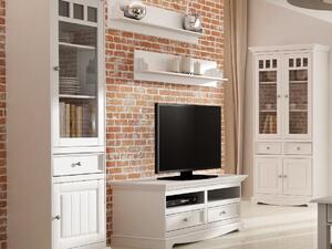 TV stolek Belluno Elegante - malý, bílá, masiv, borovice