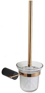 Mexen Aron WC štětka - černá/růžové zlato - 7088150-67