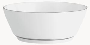Ručně vyrobené misky z porcelánu s ručně malovaným platinovým okrajem Vitruv, 2 ks