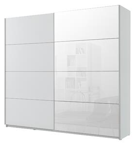 Šatní skříň Benson Typ 58 (bílá + zrcadlo). Akce -7%