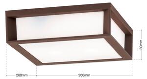 Orion - Venkovní svítidlo HENRY 2xE27/15W/230V 26x26 cm IP44 hnědá