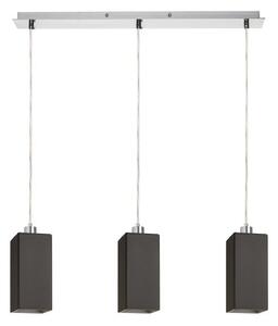 LIZ III 60 závěsná černá sklo/chrom 230V E27 3x11W - RED - DESIGN RENDL