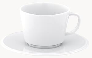 Ručně vyrobené porcelánové XS šálky na kávu s podšálkem Vitruv, 2 ks