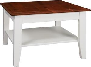 Konferenční stolek Belluno Elegante, malý, dekor bílý | ořech, masiv, borovice