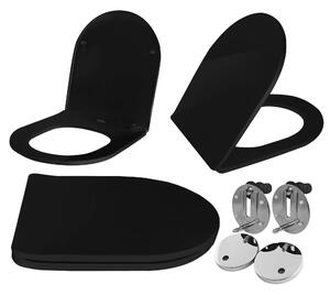 Sedátko WC CARLO FLAT UF BLACK MATT