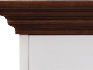 TV stolek Belluno Elegante, dekor bílá | ořech, masiv, borovice