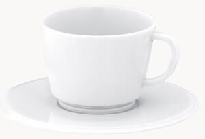 Sada ručně vyrobených porcelánových šálků na espresso s podšálky Vitruvius, 2 díly