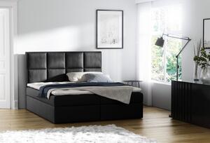 Čalouněná postel s úložným prostorem Sivio černá 140 + TOPPER ZDARMA