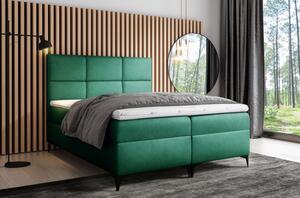 Designová postel FIZA - 160x200, zelená + topper ZDARMA