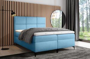 Designová postel FIZA - 200x200, modrá + topper ZDARMA