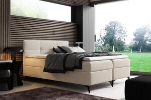 Elegantní postel FLOKI - 180x200, béžová + topper ZDARMA