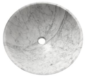SAPHO - BLOK kamenné umyvadlo 42x14 cm, bílá carrara mat (2401-42)