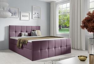 Jednolůžková postel CHLOE - 120x200, fialová 1 + topper ZDARMA